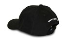 Peaked cap with logo in black